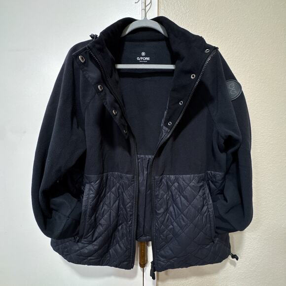 G/FORE Women’s Quilted Hybrid Golf Jacket Black Size L G4LF22O40 - Picture 4 of 12